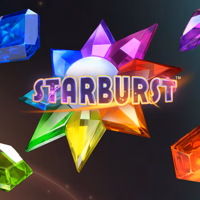 Starburst Slot-Spiel mit kosmischen Edelsteinen, sich ausdehnenden Wilds und beidseitigen Gewinnkombinationen